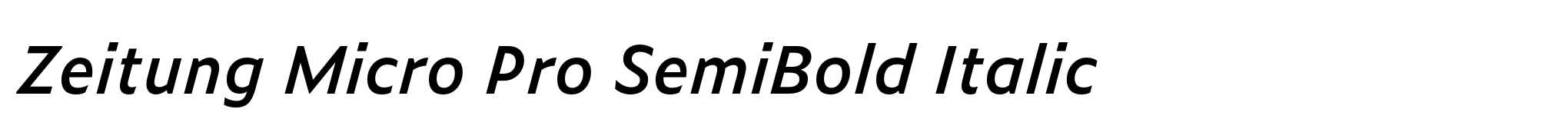 Zeitung Micro Pro SemiBold Italic image